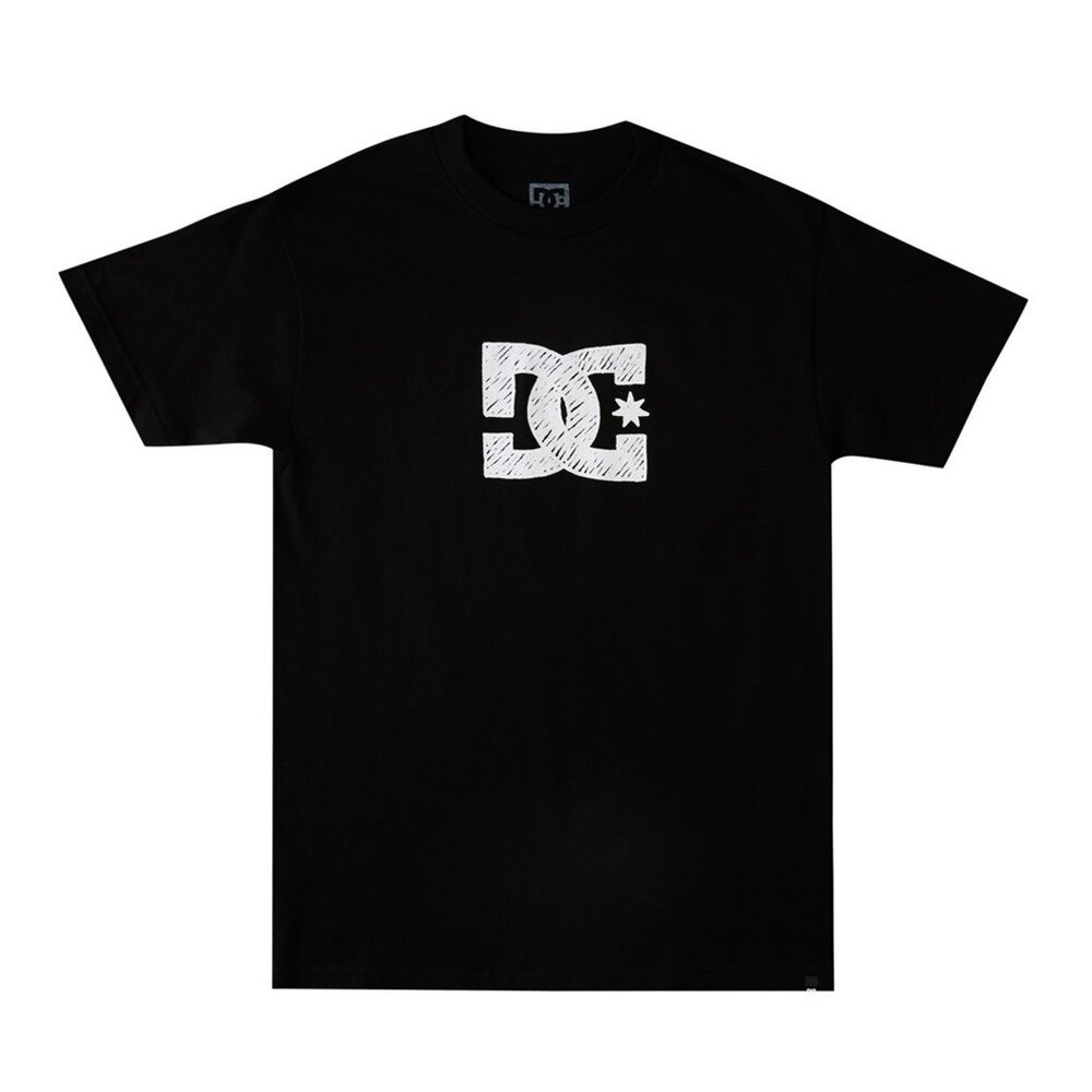 DC T-Shirt Men Black White Sketchy Star Size S New With Tags